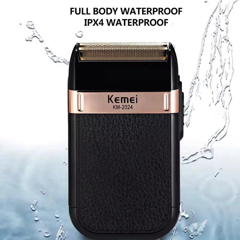 Kemei KM-2024 USB Charging Electric Shaver For Men Reciprocating Twin Blade Razor Shaver Beard Trimmer Shaving Machine Beauty World Shop