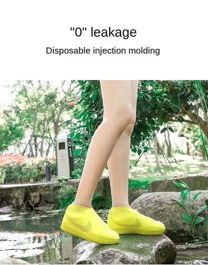 1 Pair Silicone WaterProof Shoe Covers Lip-resistant Rubber Rain Boot Rain Gear Overshoes Accessories for Outdoor Rainy Day Beauty World Shop