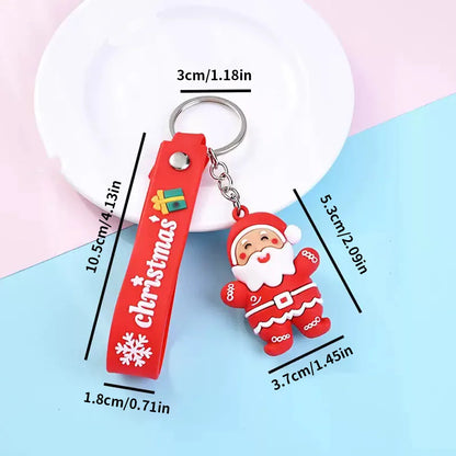 1/3/6PCSChristmas Keychain - Santa Claus Christmas Eve Gift - Doll Pendant - Couple Car And Bag Decoration Small Gift - Company Beauty World Shop