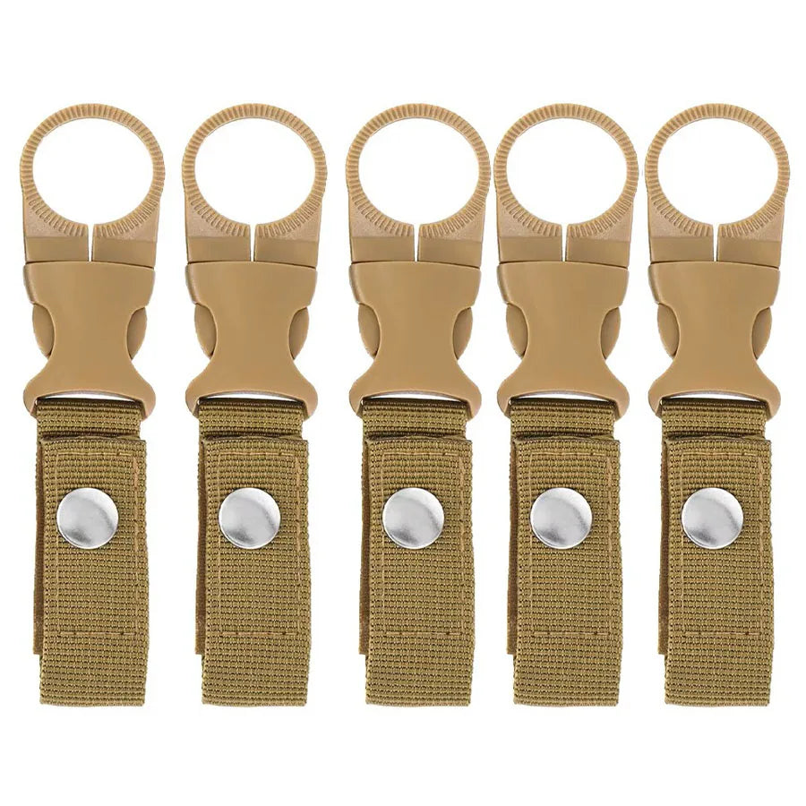 Webbing Water Bottle Holder Climbing Carabiner Belt Backpack Hanger Hooks Clip Multifunction Water Bottle Nylon Buckle Hook Clip Beauty World Shop