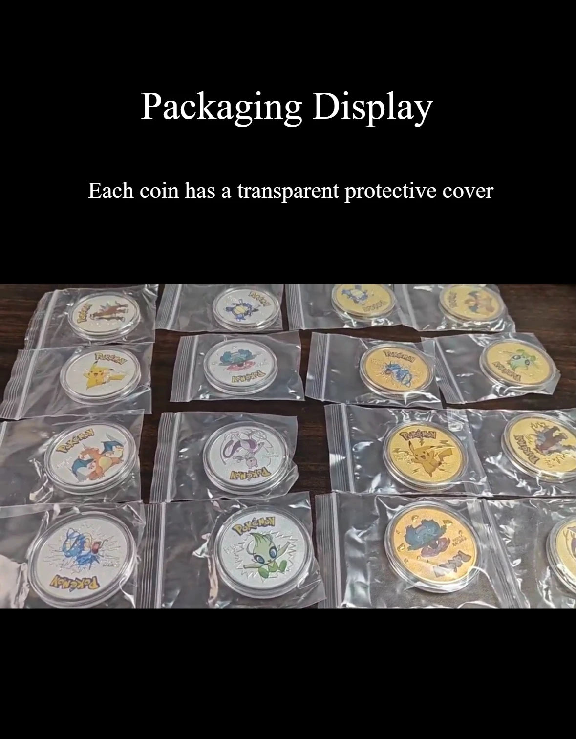 Pokemon commemorative Coin Metal Coins Anime Commemorative Coin Charizard Pikachu Golden Pokemon Cards Round Metal Coin Toy Gift Beauty World Shop