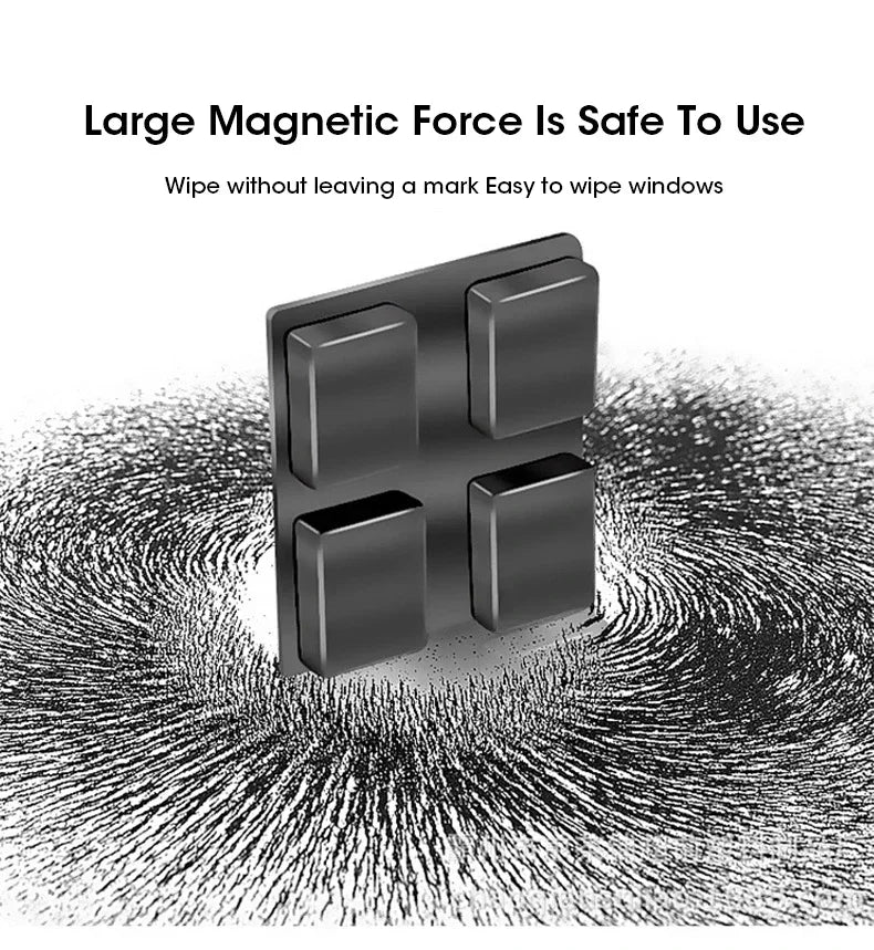 Dual Sided Magnetic Glass Cleaner High Rise Window Wiper With Automatic Drainage System For Home Office Multi Surface Cleaning Beauty World Shop