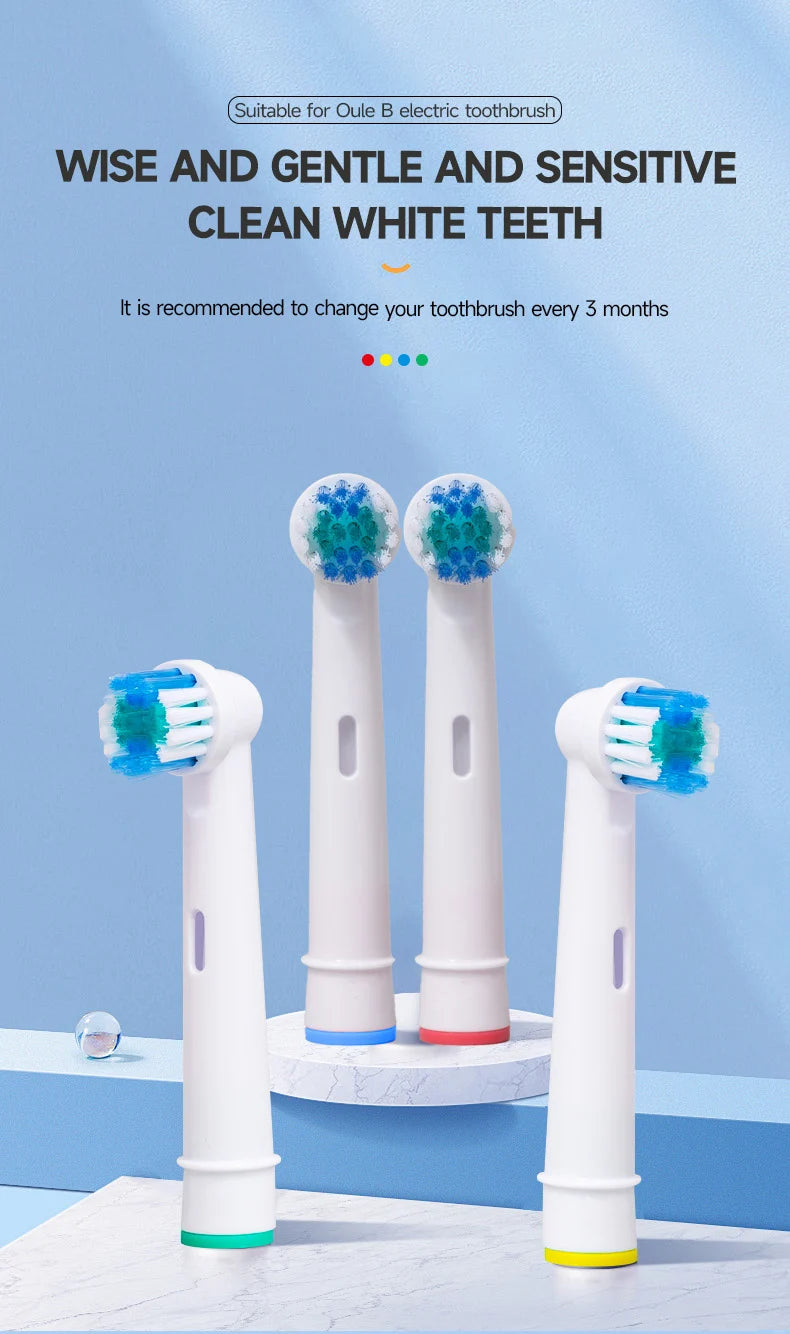 4/8pcs Replacement Brush Heads For Oral-B Electric Toothbrush Advance Power/Vitality Precision Clean/Pro Health/Triumph/3D Excel Beauty World Shop