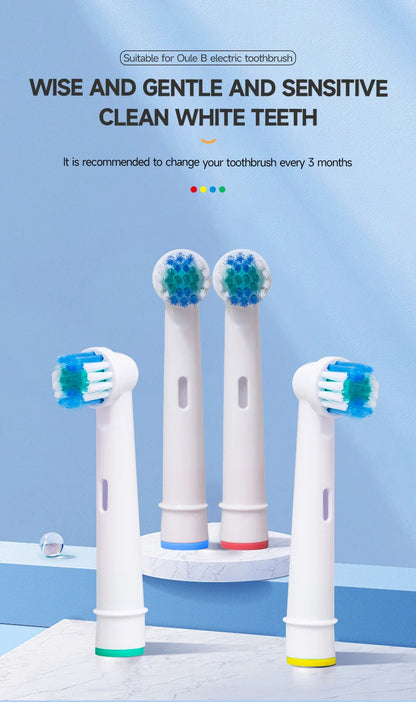 4/8pcs Replacement Brush Heads For Oral-B Electric Toothbrush Advance Power/Vitality Precision Clean/Pro Health/Triumph/3D Excel Beauty World Shop