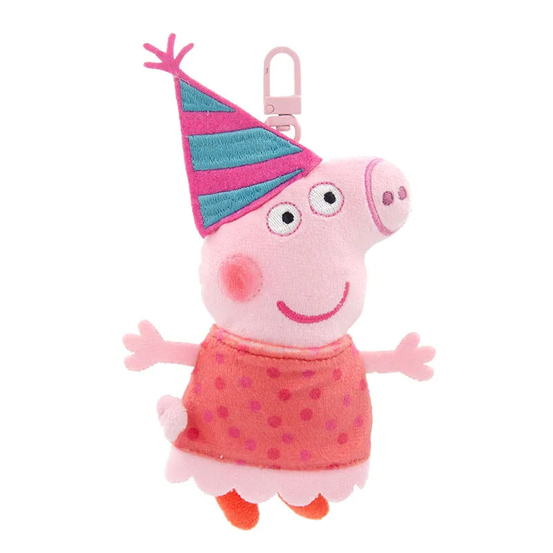 Genuine Peppa Pig George Stuffed Plush Toys High Quality Keyring Hot Cartoon Animal Keychain Doll Pendant Kids Christmas Gifts Beauty World Shop