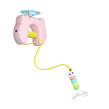 New Type Of Electric Cat Toy with 2 Ropes Smart Hanging Door Auto Swing Feather Toy A Self-entertainment And Cat-teasing Wonder Beauty World Shop