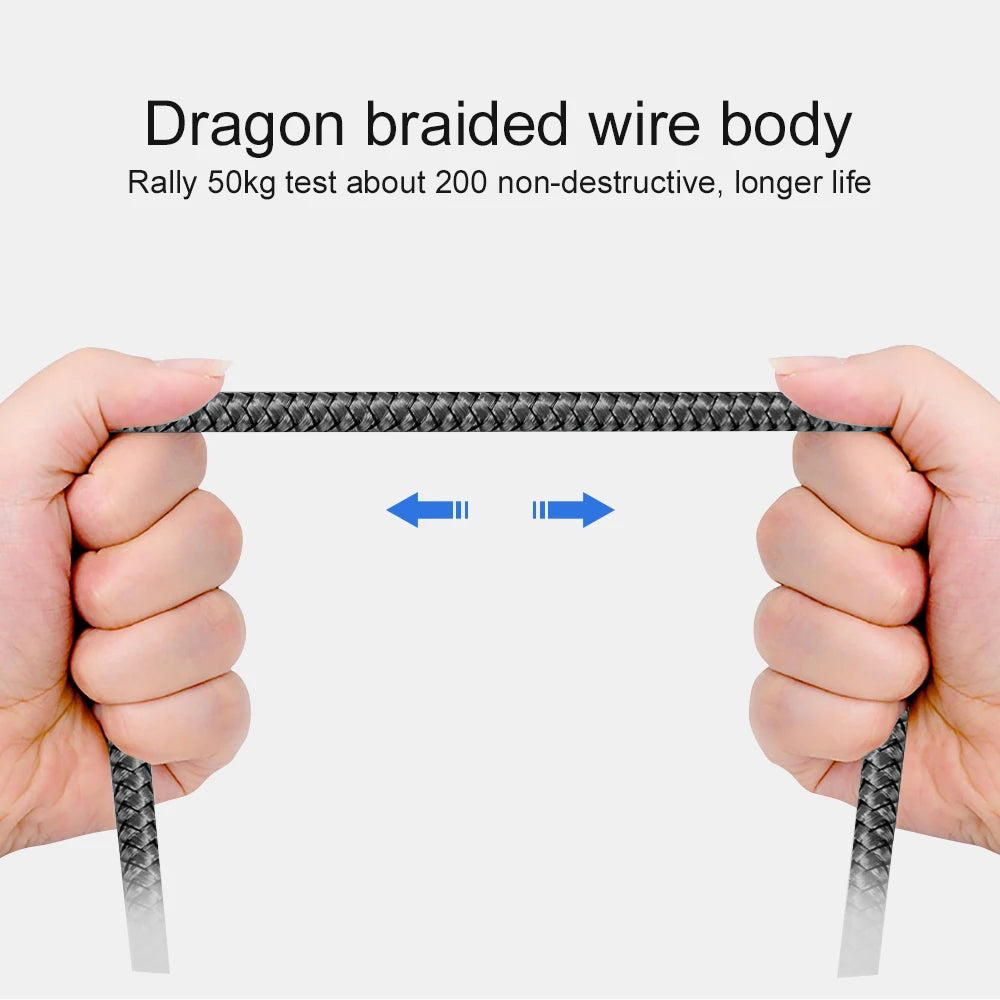 USB A to Type C Charging Cable 2A Fast Charger Nylon Data Cable 1M 2M 3M For Iphone Android Huawei Samsung TypeC Charging Device Beauty World Shop