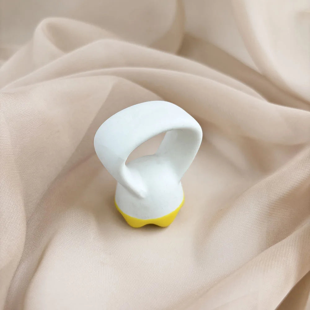 Massage Gua Sha Plate Ceramic Guasha Massage Board Ring Shape Skin Tightening Compact Ergonomic for Face Head Shoulder Knee Beauty World Shop