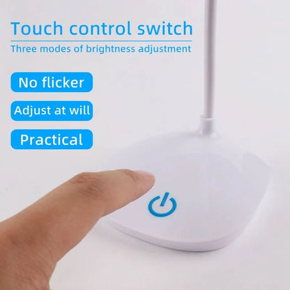 LED Desktop Desk Lamp USB Rechargeable Lighting Eye Protection Room Night Light Bedroom Bedside Student Reading Lamp Beauty World Shop