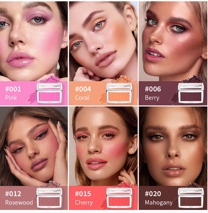 Face Blusher Matte Natural Cheek Tint Brighten Face Pink Red Face Contouring Cosmetics Blush Powder Soft Female Makeup Beauty World Shop
