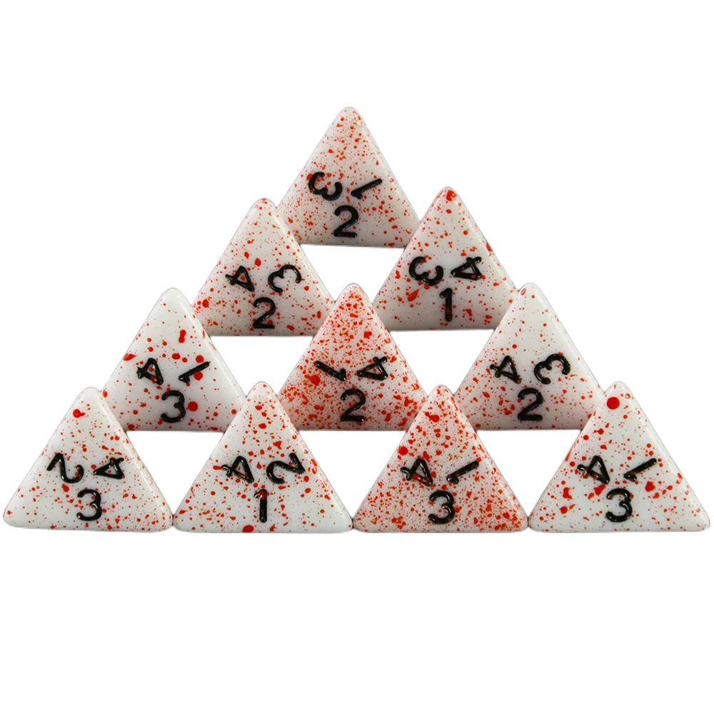 Dormia Dice DND Accessories Opaque White Acrylic Polyhedral Dice Set With Special Blood Effect For Table Board Role Playing Game Beauty World Shop