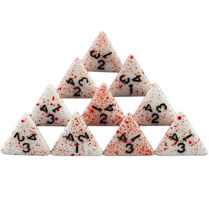 Dormia Dice DND Accessories Opaque White Acrylic Polyhedral Dice Set With Special Blood Effect For Table Board Role Playing Game Beauty World Shop
