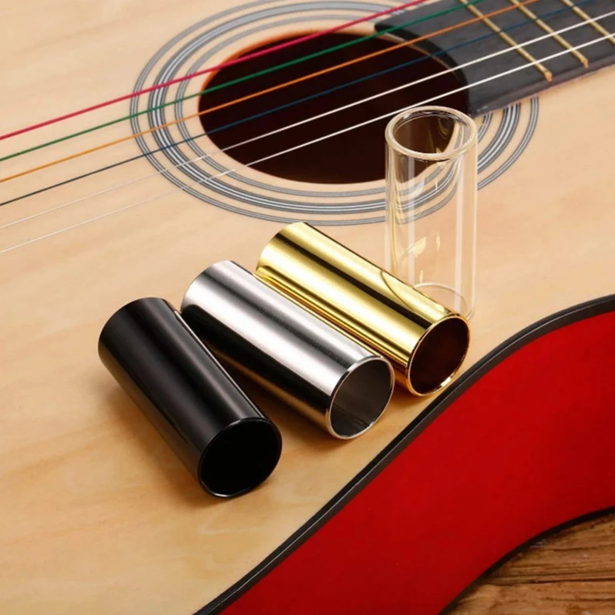 Miwayer Slider 60MM High Guitar Slide Bar Stainless Steel Metal/Glass Finger Slides Ukulele String Instruments Guitar Accessorie Beauty World Shop