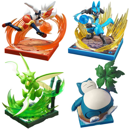 Blokees Pokemon Adventure Prologue Snorlax Cinderace Scyther Lucario Monster Action Figure Model Assembling Toys Birthday Gifts Beauty World Shop
