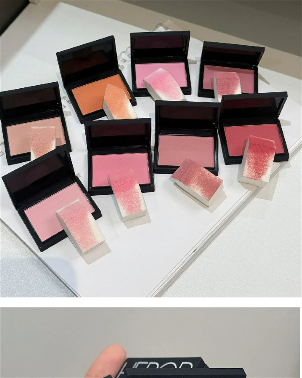 Monochrome Matte Blusher Palette Soft Silky Cheek Natural Facial Rouge Plate Lasting Nude Low Saturation Powder Blusher Disk Beauty World Shop