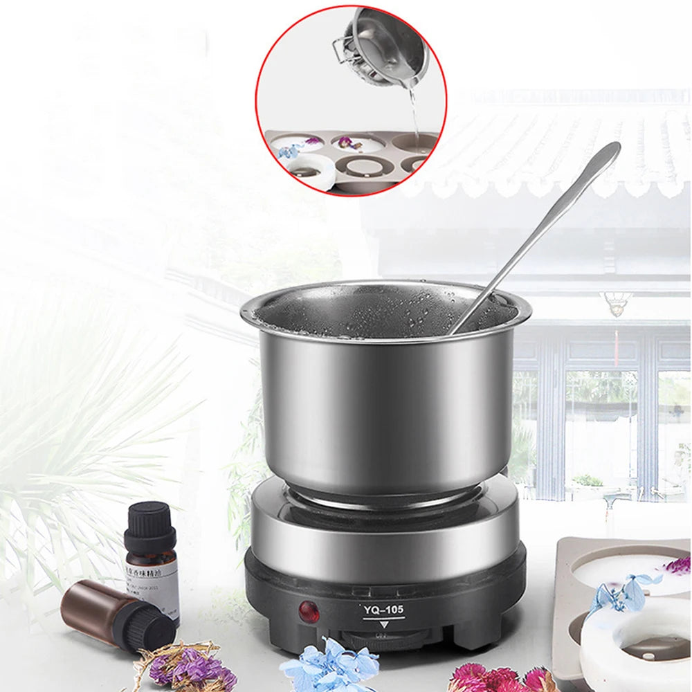 1 Set Candle Making Kit Pouring Pot Candle Making Supplies Tools Kit Diy Handmade Wax Candles with Wax Melting Hot Plate Beauty World Shop