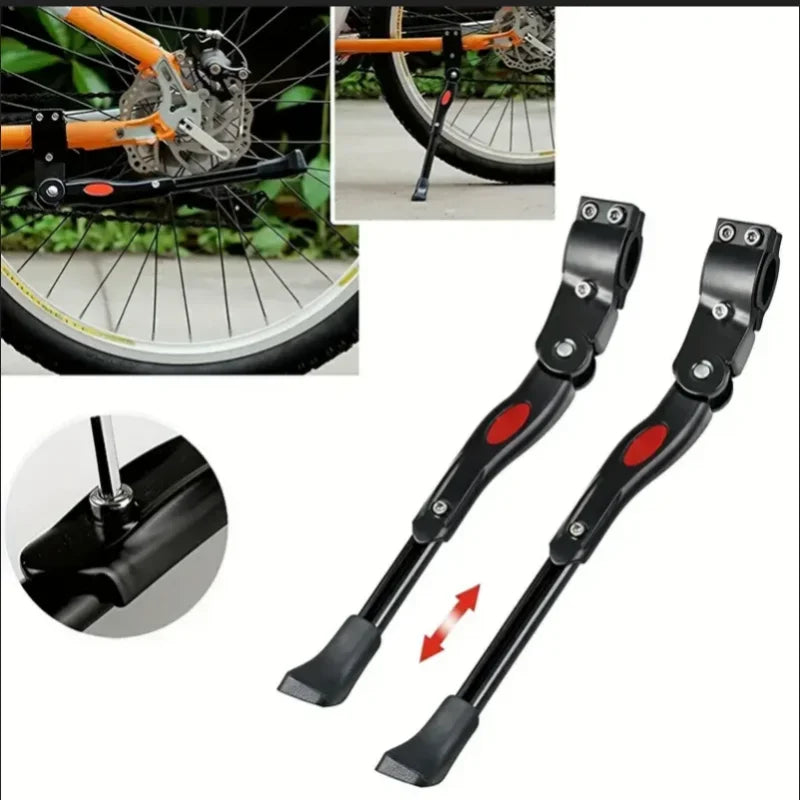 Aluminum Alloy Kickstand, Bicycle Rear Bracket Adjustable Length, MTB 26 Inch Bicycle Side Support Beauty World Shop