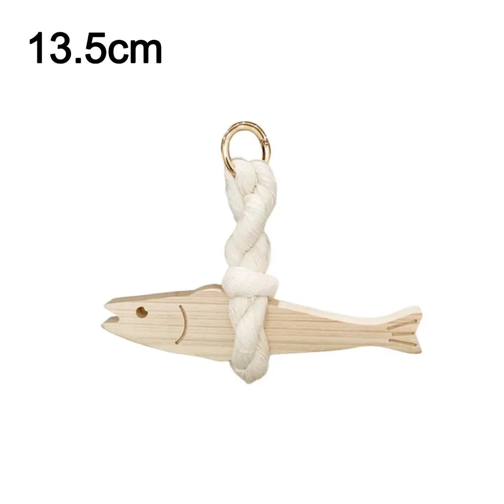 Wall Wooden Door Pendant Ultra-thin Tree Fish Ornament Lightweight Saves Space Wall-mounting Fish Hangable Pollack Charm Crafts Beauty World Shop