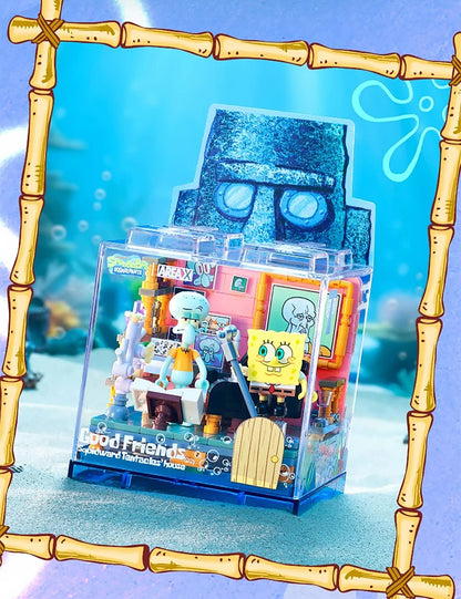 Spongebob Building Blocks Patrick Star Krusty Krab Squidward Tentacles Room Model Bricks Set Desktop Ornaments Kids Toys Gifts Beauty World Shop