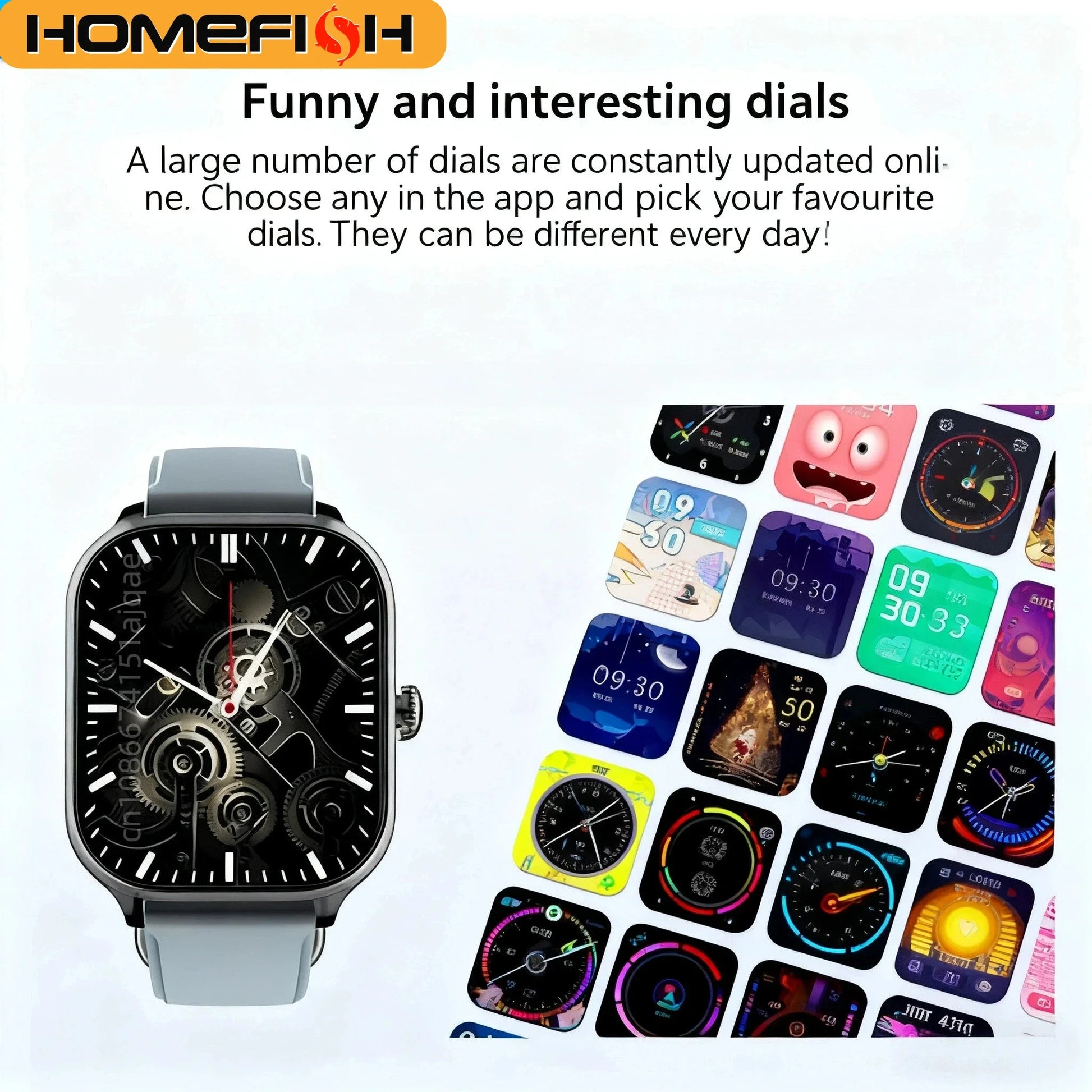 HOMEFISH H9 Intelligent Watch Bluetooth Call Remote Photography Sleep Monitoring Multiple Sports Modes Heart Rate Blood Beauty World Shop