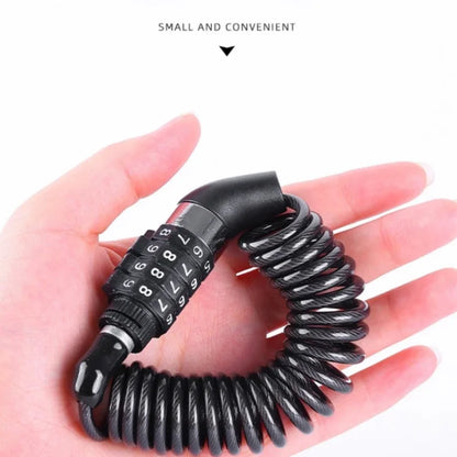 Bicycle Lock Steel Cable Chain Security Password 4 Digit Lock Anti-Theft Combination Number Code Safety Bike Bicycle Accessories Beauty World Shop