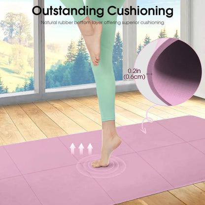 Yoga Mat Pilates Fitness Mat 3/4/6mm Thicknes Non Slip Yoga Cushion Travel Fitness Exercise Pad for Women Home Gym Floor Workout Beauty World Shop
