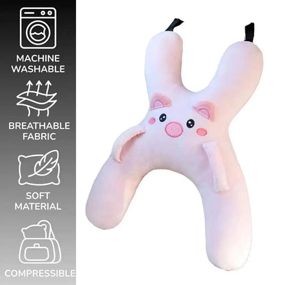 1Set Car Cute Cartoon Pillow Car Mounted Child Sleeping Pillow Car Removable Comfortable Breathable Headrest Lumbar Support Beauty Trend Shop