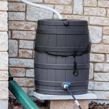 Rain Barrels Screen Water Bucket Covers,Rainwater Collector Tank Net Cover,Rain Water Collection Bucket Netting with Drawstring Beauty World Shop