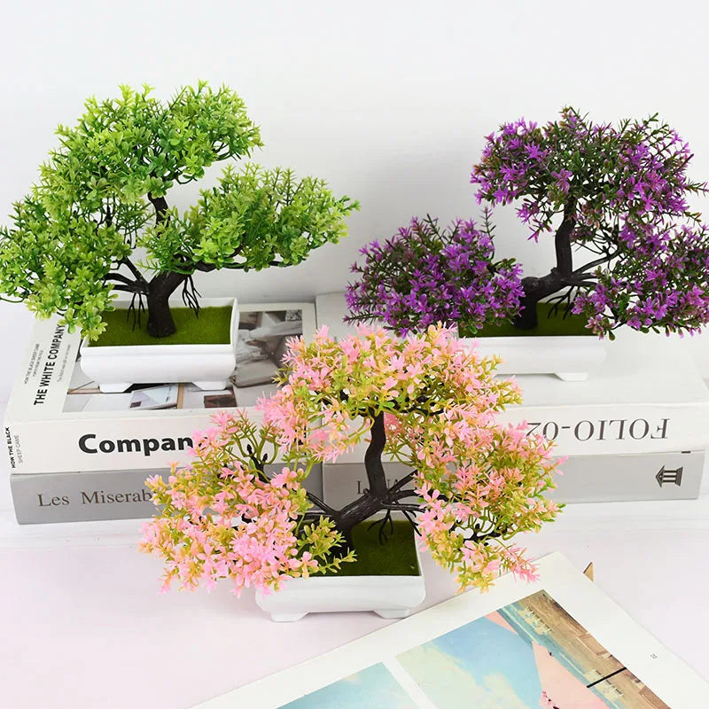 Artificial Plants Bonsai Small Tree Pot Fake Plant Flowers Potted Ornaments For Home Room Table Decoration Hotel Garden Decor Beauty World Shop