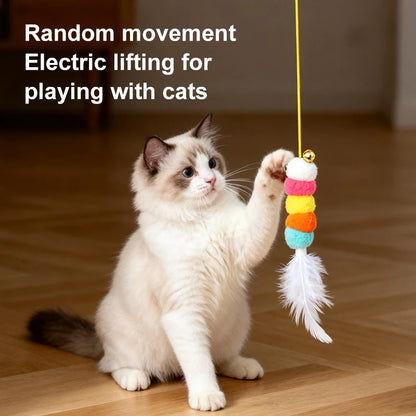 New Type Of Electric Cat Toy with 2 Ropes Smart Hanging Door Auto Swing Feather Toy A Self-entertainment And Cat-teasing Wonder Beauty World Shop