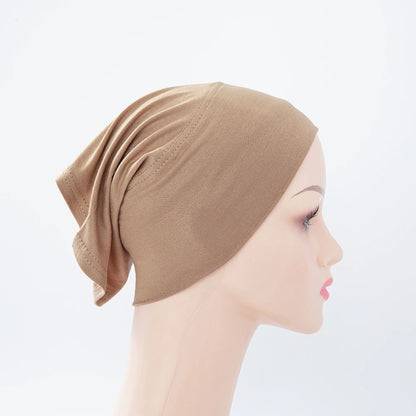 56colors Fashion Women Inner Hijab Tube Muslim Cap Bonnet Plain Islamic Underscarf Bamboo Jersey Undercaps Beauty World Shop