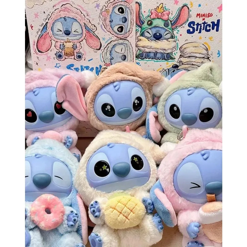 NEW Stitch Eat Something Before Sleep Series Blind Box Plush Dolls Pendant Cute Doll Ornament Mystery Box Surprise Toys Gifts Beauty World Shop