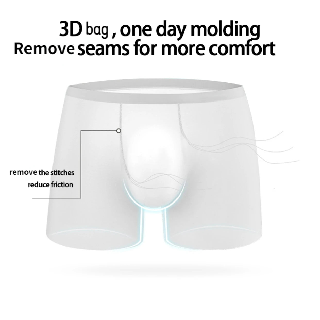 1pc Mens Boxers Shorts Ice Silk Men Panties Seamless Sexy Underwear Man Underpants Panties Male Antibacterial Breathable Briefs Beauty World Shop