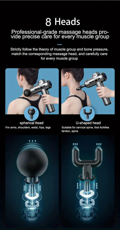 Portable Fascia Gun Vibration Massage Gun For Body Neck Back Deep Muscle Relaxation Fitness Slimming One Head Beauty World Shop