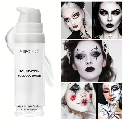 Pure White Liquid Foundation for COS Stage Makeup Long-lasting Concealer Mixable Pure White Foundation Adjuster Lighten&Brighten Beauty World Shop