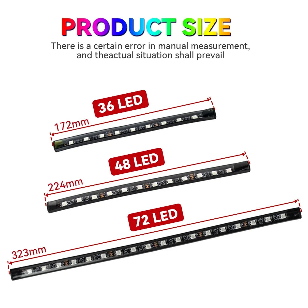 Neon 36 48 72 LED Car Interior Ambient Foot Light Wireless Remote Music APP Control Auto RGB Atmosphere Decorative Lamp Beauty World Shop