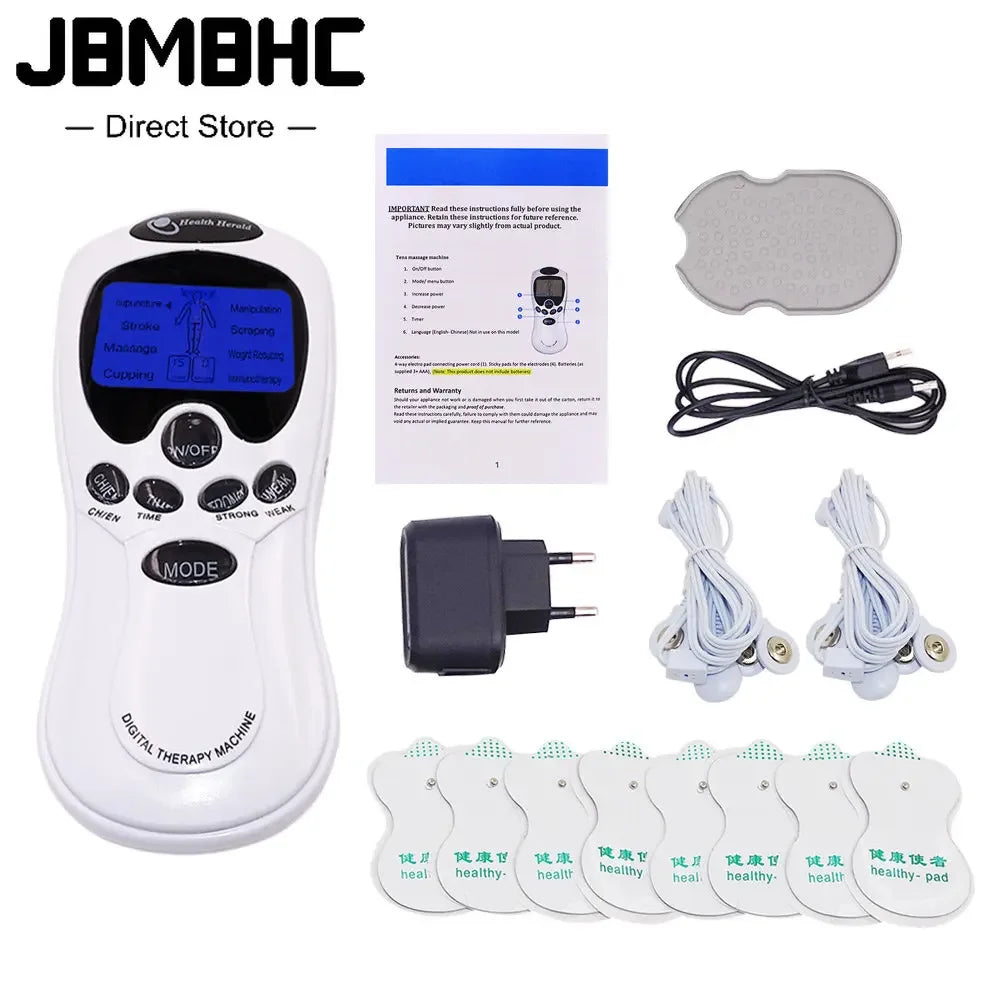 Tens Unit Electrode Acupuncture Electric Digital Therapy Massageador Machine Pulse Body Slimming Massager Apparatus Health Care Beauty World Shop