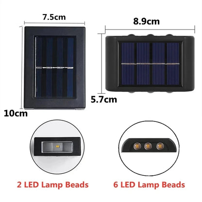 Solar LED Outdoor Light Solar Lighting Sensor Lamp Streetlights Exterior Garden Decoration Garland Waterproof Solar Wall Light Beauty World Shop
