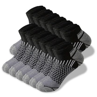 6/12 Pairs Colorful Men's Low Tub Socks Fashion Comfortable Autumn Classic Black Business Sock High-quality Men's Short Socks Beauty World Shop