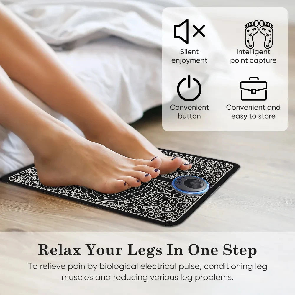Electric Foot Massager Pad Muscle Massage Relaxation Trainer For Massage Fitness Outdoor Sport Home Family Relax Beauty World Shop