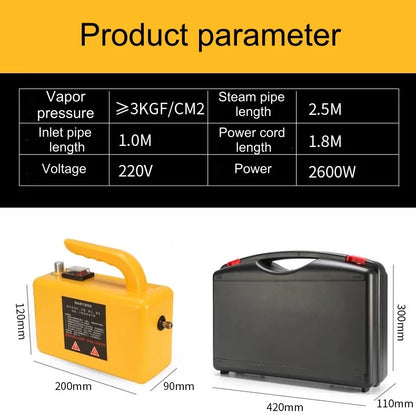 2600w220V High Temperature Steam Cleaner Portable Sterilization Pressure Jet Washer Machine for Home Car Kitchen Air Conditioner Beauty World Shop