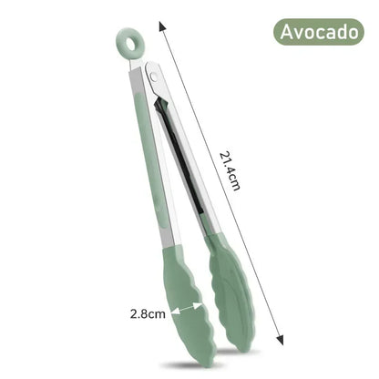 7 Inch Food Tongs Creative Non-slip BBQ Grilling Tongs Salad Bread Cooking Clip Clamp Serving Utensils Tongs Kitchen Accessories Beauty Trend Shop