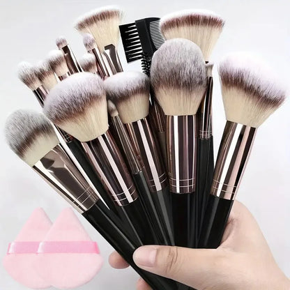 Professional 3-20PCS Makeup Brushes Set Eyeshadow Foundation Concealer Blending Blush Brush Kabuki Soft Fluffy Women Beauty Tool Beauty World Shop