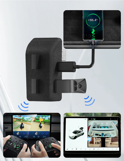 YZ Glove Box Docking Station For Tesla Model 3 Y Juniper Highland Quick Charger 4 USB Shunt Hub Flocking Adapter Powered Splitte Beauty World Shop