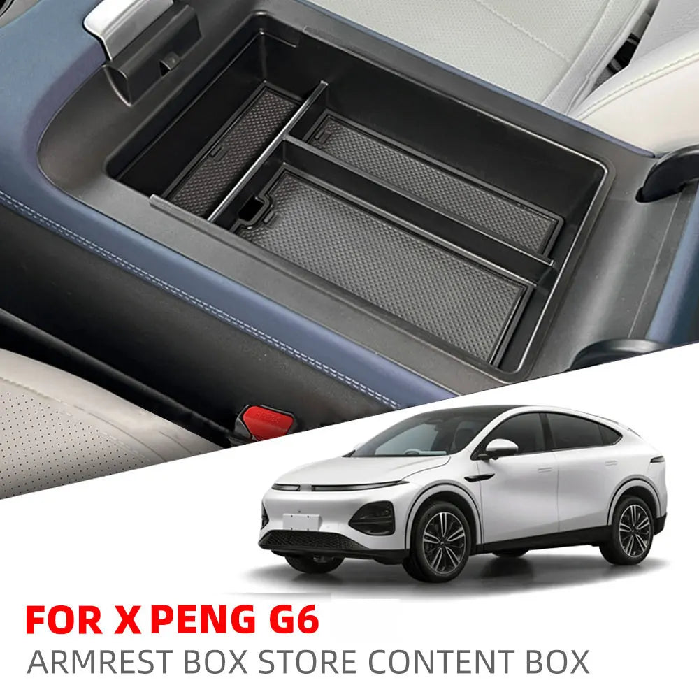 Car Armrest Storage Box for Xpeng G6 X Peng Organizer Central Console Storage Box Container Tray Interior Accessories Beauty World Shop