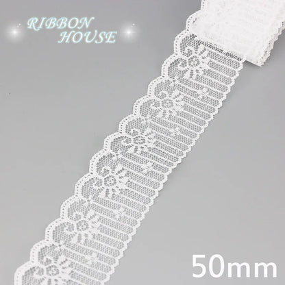 (5 yards/roll) white Lace ribbon fabric Webbing Decoration Lovely gift packing polyester Material Home Accessories Store