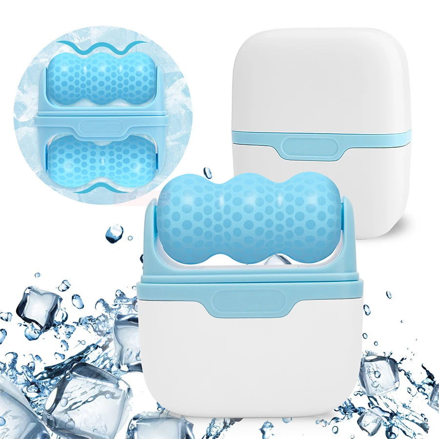 Double-headed facial ice roller, used for facial and head massage, made of resin material, without fragrance and battery Beauty World Shop