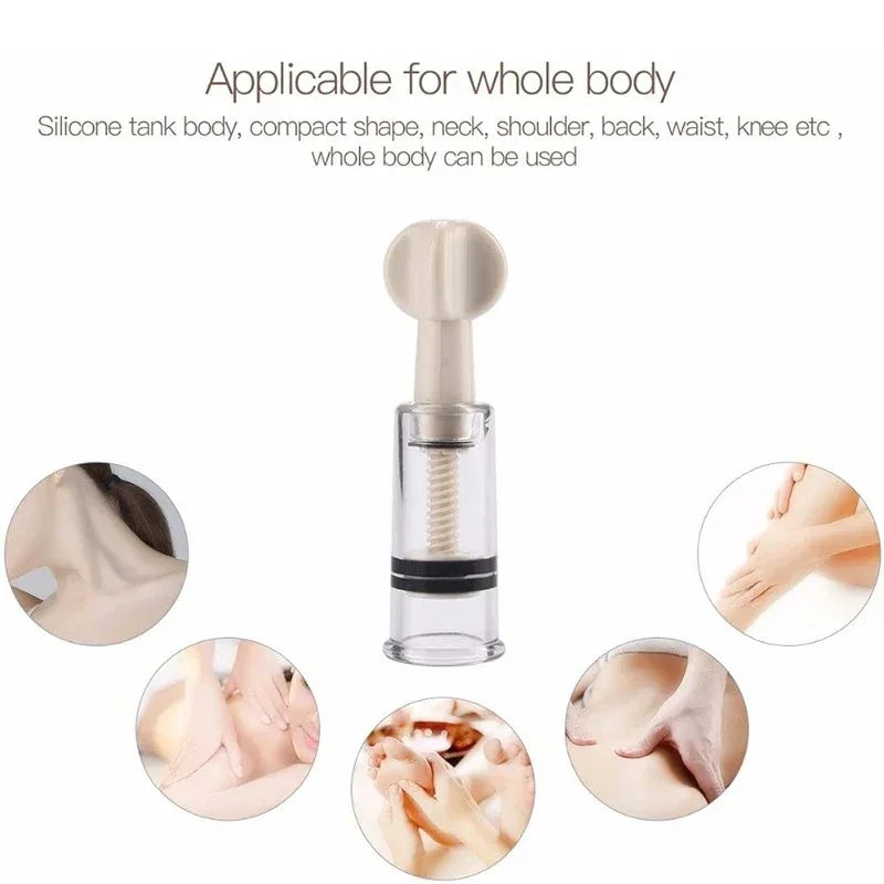 Vacuum Suction Cupping Cup Nipple Enhancer Massage Vacuum Cans Plastic Enlarger Suction Enlarger Body Breast Massager Cups Beauty Trend Shop