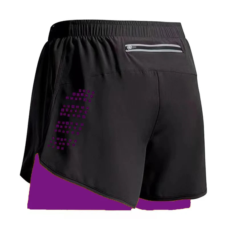 New Men Running Shorts Gym Sports Shorts 2 In 1 Quick Dry Workout Training Gym Fitness Jogging Short Pants Summer Men Shorts Beauty World Shop