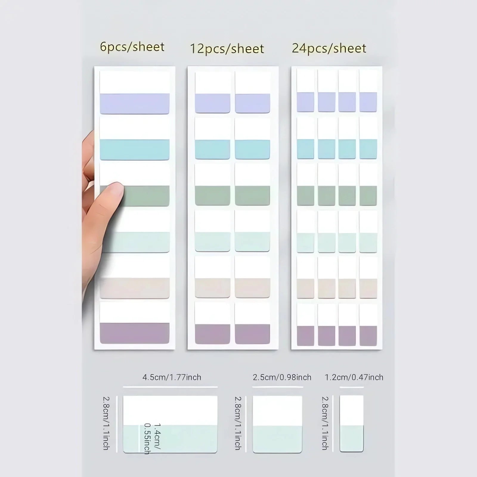 Morandi Colors Index Stickers, Light Color Index Notes, Transparent Writable Folder Sticky Notes Beauty World Shop